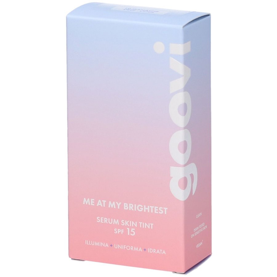 Goovi Me At My Brightest Siero Skin Tint SPF 15 Tonalità 10 Ganache, 30 ml Goovi Me At My Brightest Siero Skin Tint SPF 15 Tonalità 10 Ganache, 30 ml