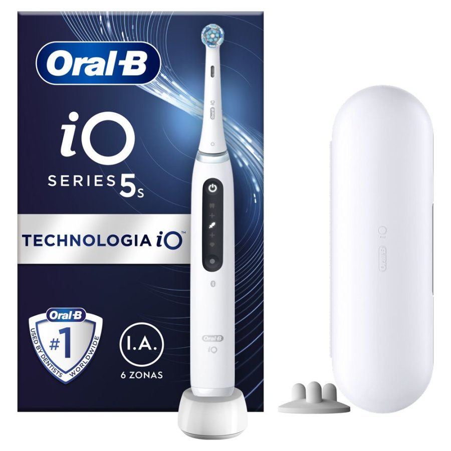 Oral-B iO 5S Spazzolino Elettrico Ricaricabile Bianco, 1 Pezzo