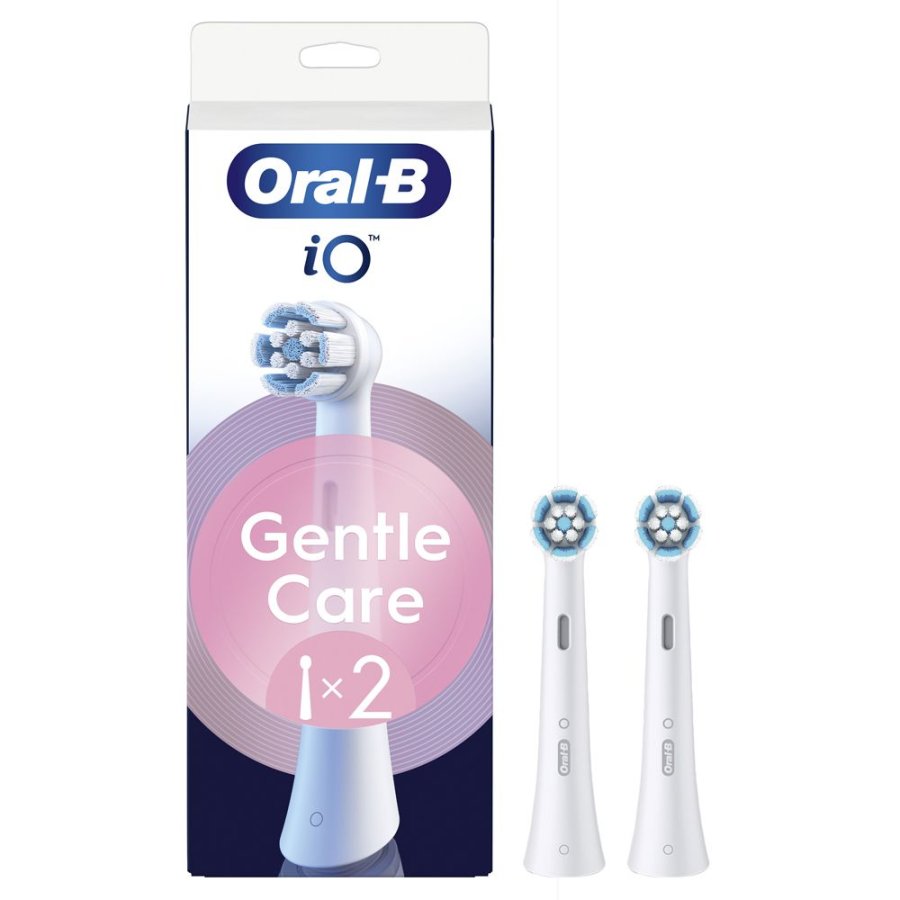 Oral-B iO Gentle Clean White Testine Ricambio, 2 Pezzi