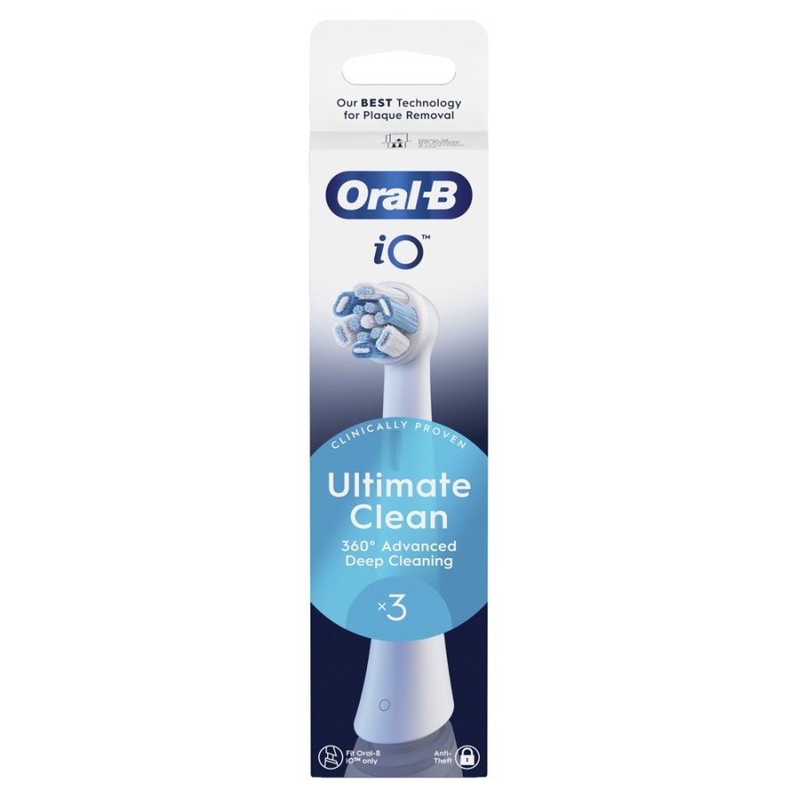 Oral-B iO Ultimate Clean Testine di Ricambio, 3 Pezzi