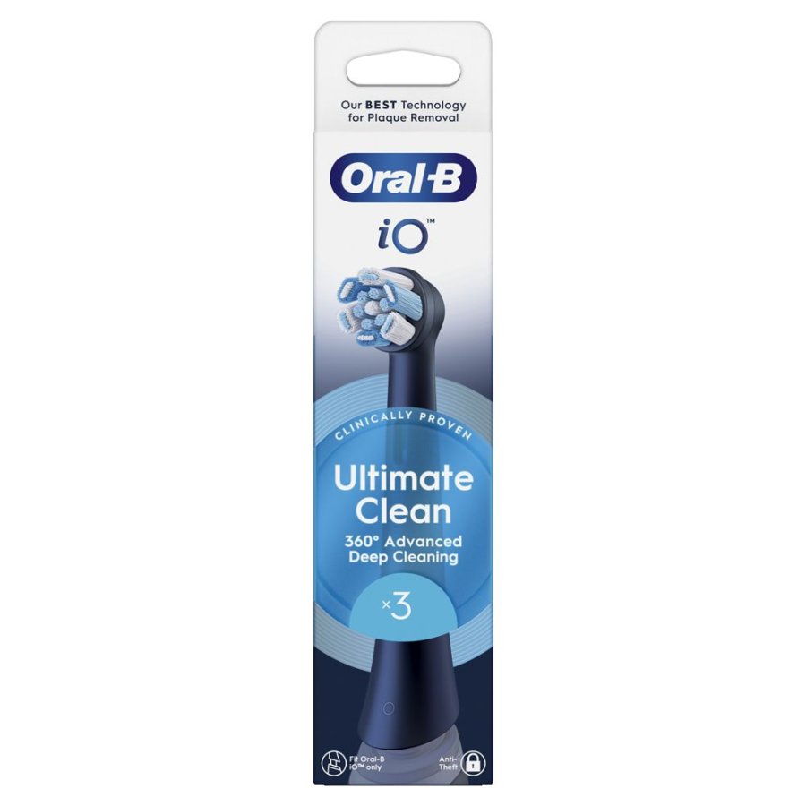 Oral-B iO Ultimate Clean Testine di Ricambio, 3 Pezzi