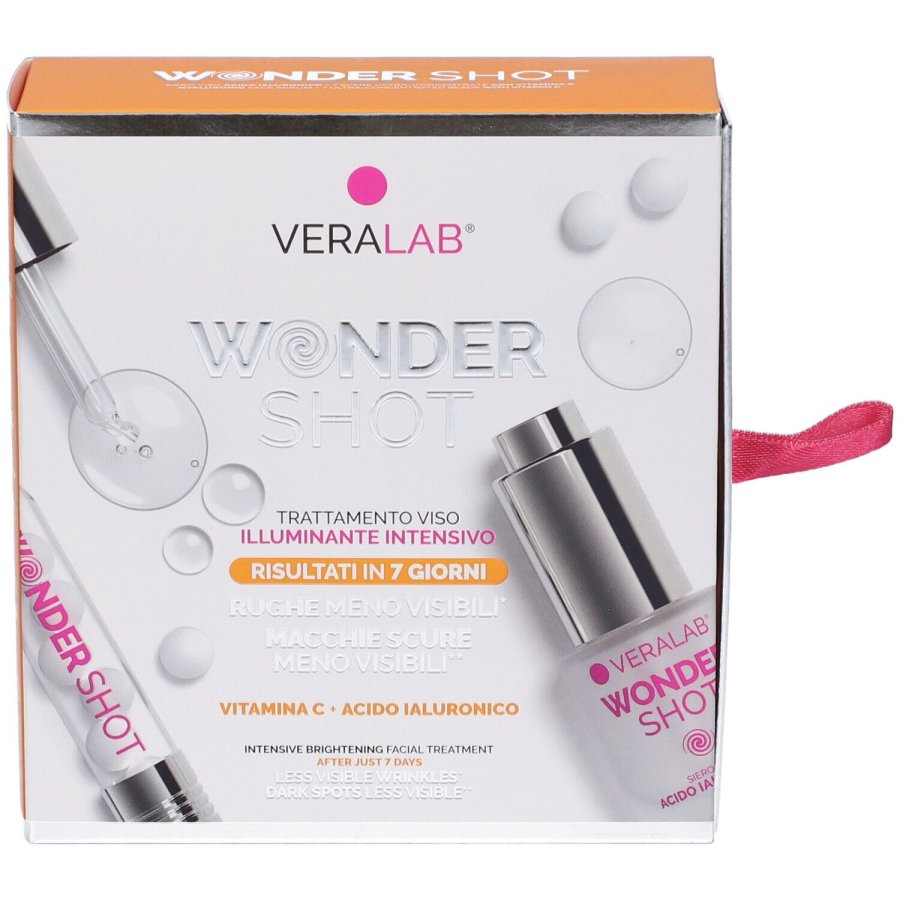 VeraLab Wonder Shot Kit Siero Acido Ialuronico, 15 ml + 7 Sfere Ultraconcentrate