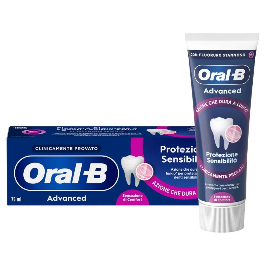 Oral-B Advanced, Protezione Sensibilità Dentifricio Denti Sensibili, 75 ml