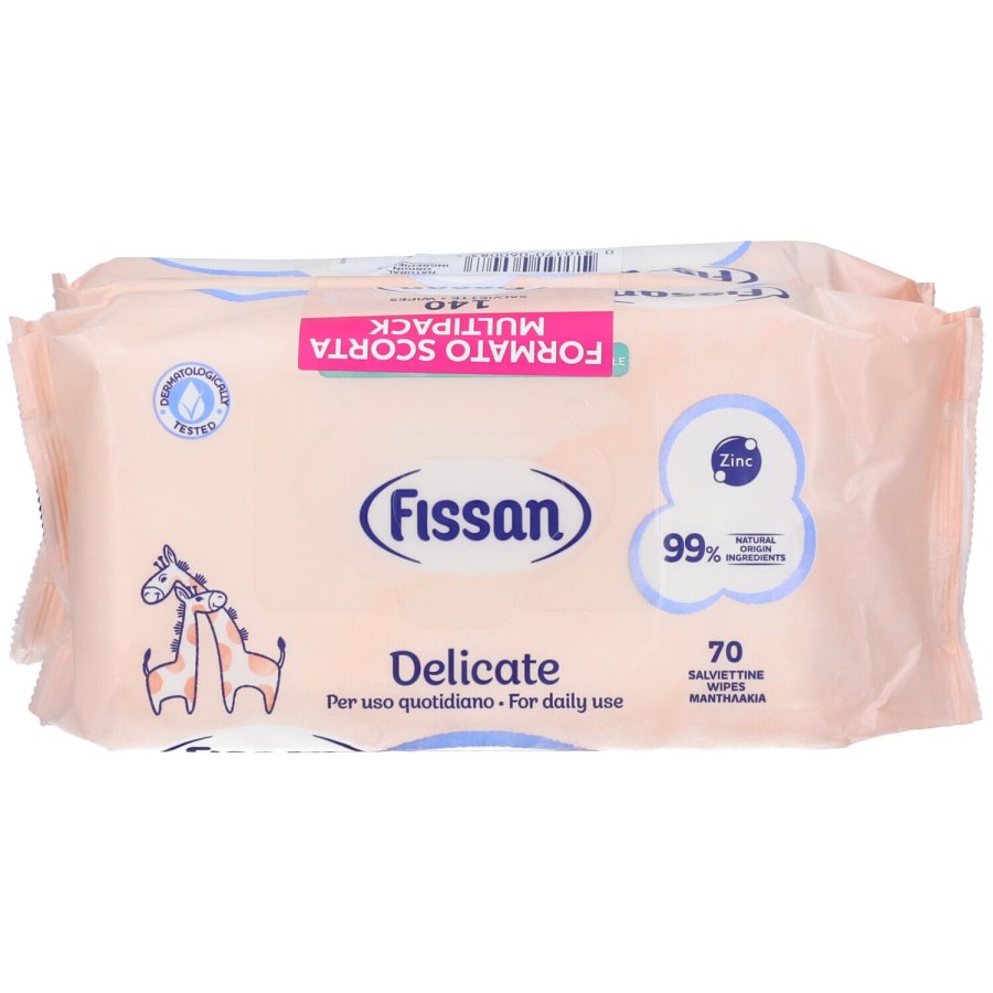 Fissan Salviettine Delicate Bipack,&nbsp;140 pezzi