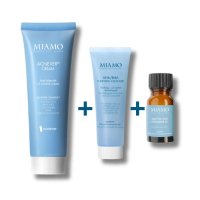 Miamo Protocollo Essenziale Pelle Acneica, Acnever Cream 50 ml + AHA/BHA Purifying Cleanser 50 ml + Salicylic Acid Exfoliator 10 ml