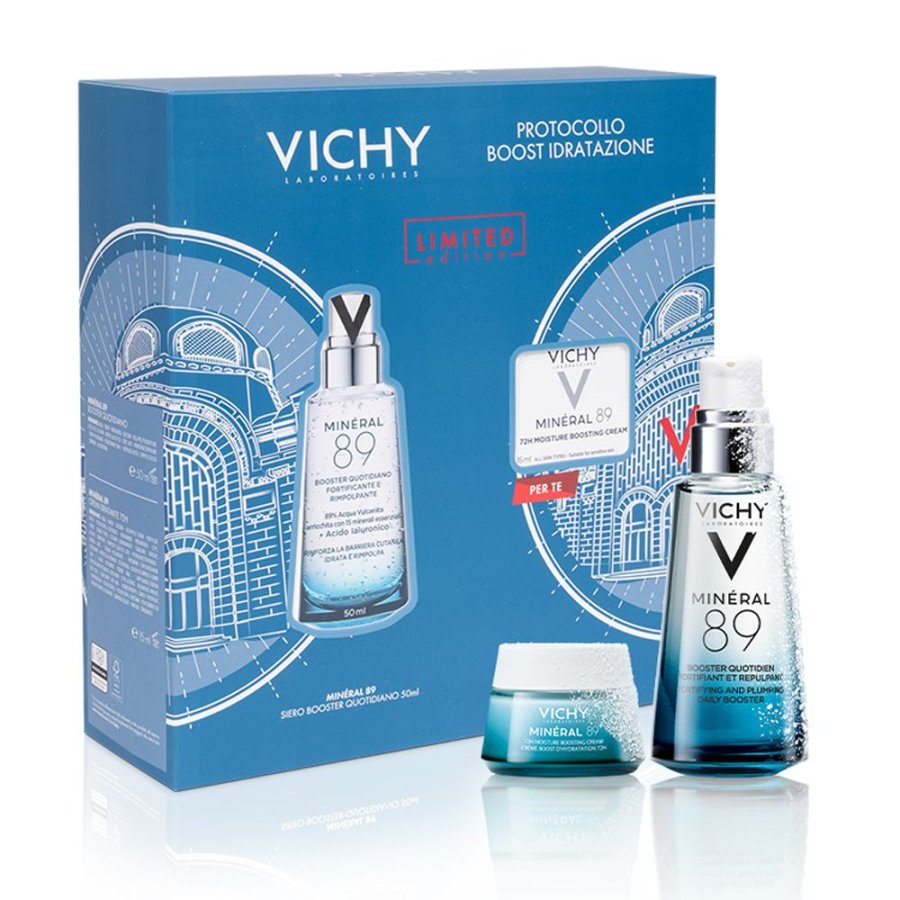 Vichy Cofanetto Regalo Boost Idratazione con Min&eacute;ral 89 Booster Siero 50 ml + Min&eacute;ral 89 Crema 15 ml