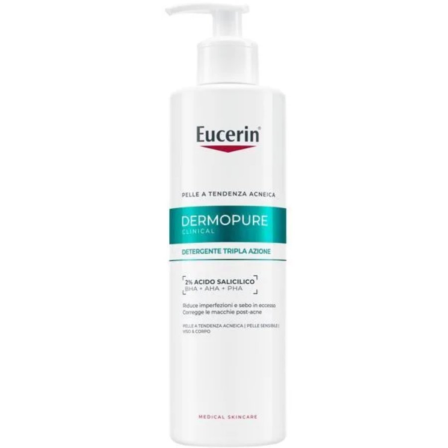 Eucerin Dermopure Gel Detergente Tripla Azione, 400 ml