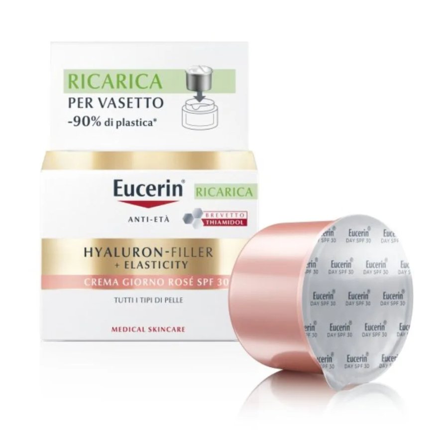 Eucerin Hyaluron Filler + Elasticity Crema Ros&egrave; Anti Et&agrave; Giorno SPF30 Refill, 50 ml