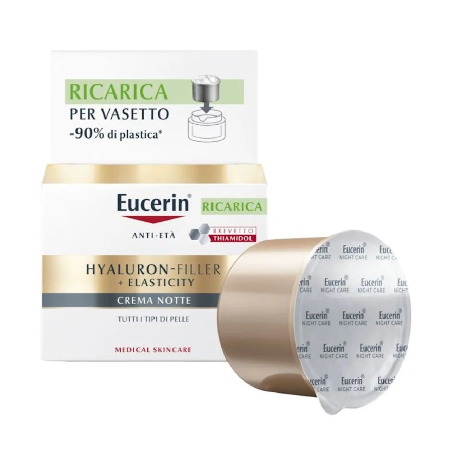 Eucerin Hyaluron Filler + Elasticity Crema Notte Refill, 50 ml