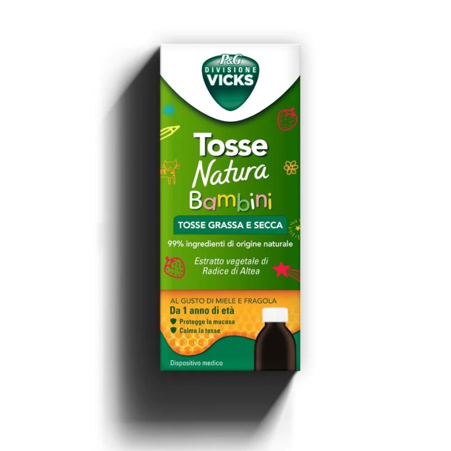 VICKS Tosse Natura Bambini Tosse Grassa e Secca, 140 ml