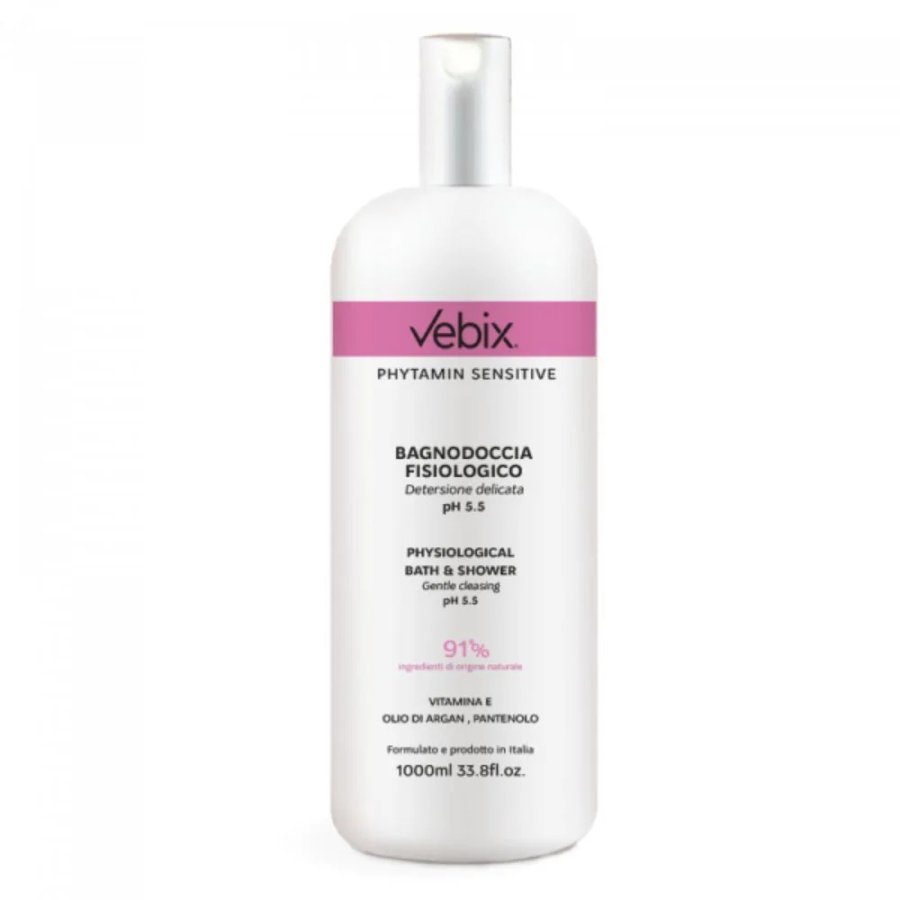 Vebix Phytamin Sensitive Bagnodoccia Fisiologico, 1000 ml Vebix Phytamin Sensitive Bagnodoccia Fisiologico, 1000 ml