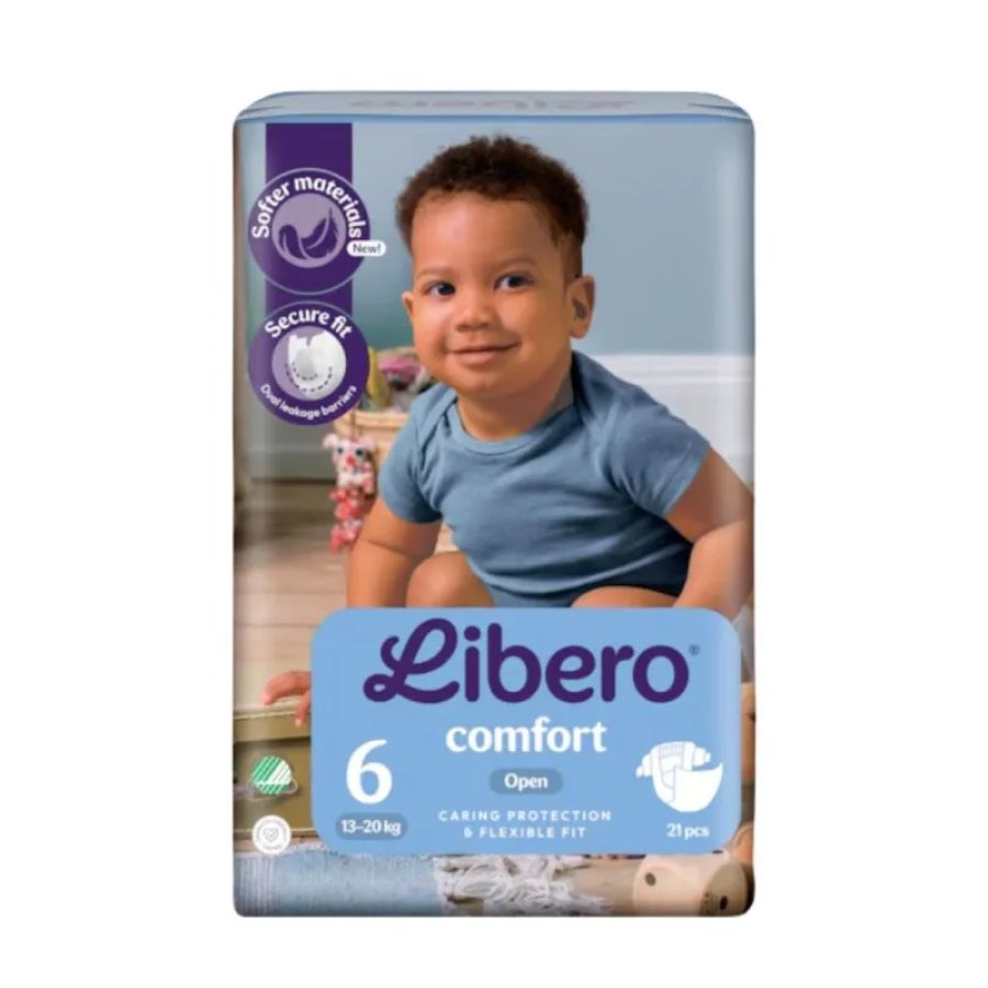 Libero Comfort 6 Pannolini per Bambini 13-20 Kg, 21 Pezzi