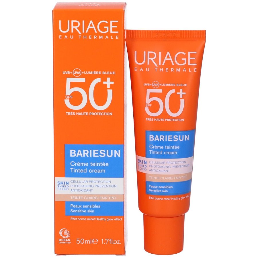 Uriage Eau Thermale Bariesun SPF 50+ Crema Colorata Chiara, 50 ml