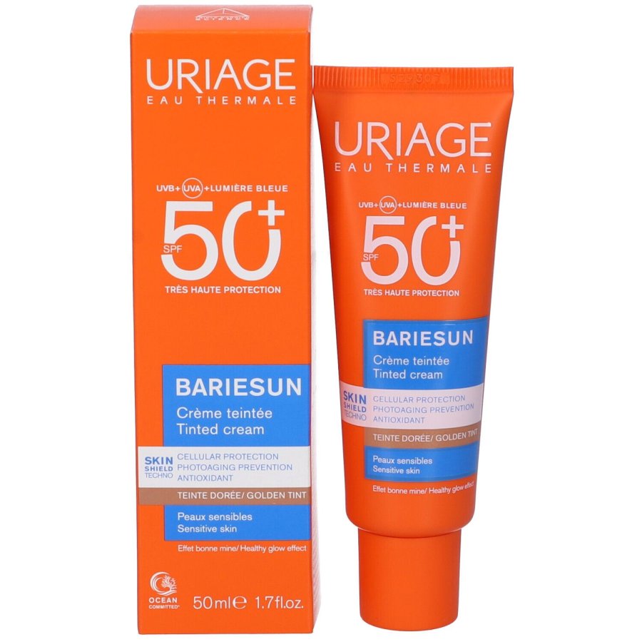 Uriage Eau Thermale Bariesun SPF 50+ Crema Color Oro, 50 ml