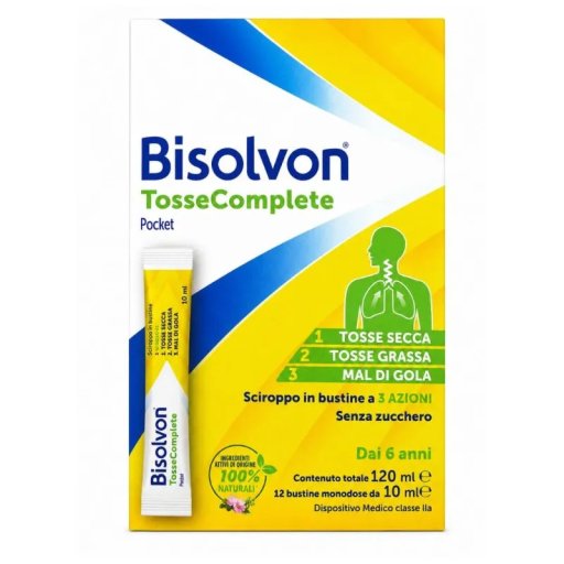 BISOLVON TOSSE COMPLETE POCKET, 12 BUSTINE DA 10 ML