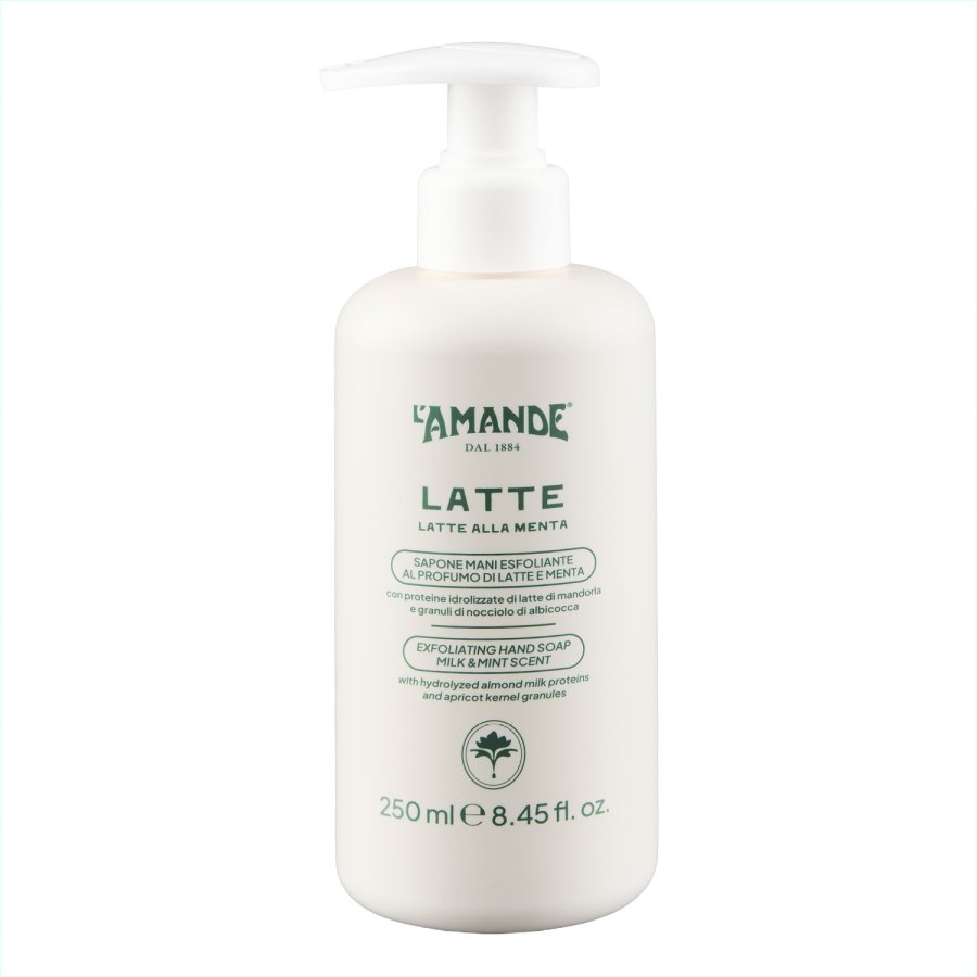 L'Amande Latte Sapone Mani Esfoliante Latte e Menta, 250 ml L'Amande Latte Sapone Mani Esfoliante Latte e Menta, 250 ml