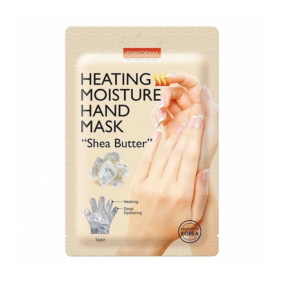 Purederm Maschera Mani Idratante Riscaldante con Burro di Karit&eacute;, 1 Pezzo