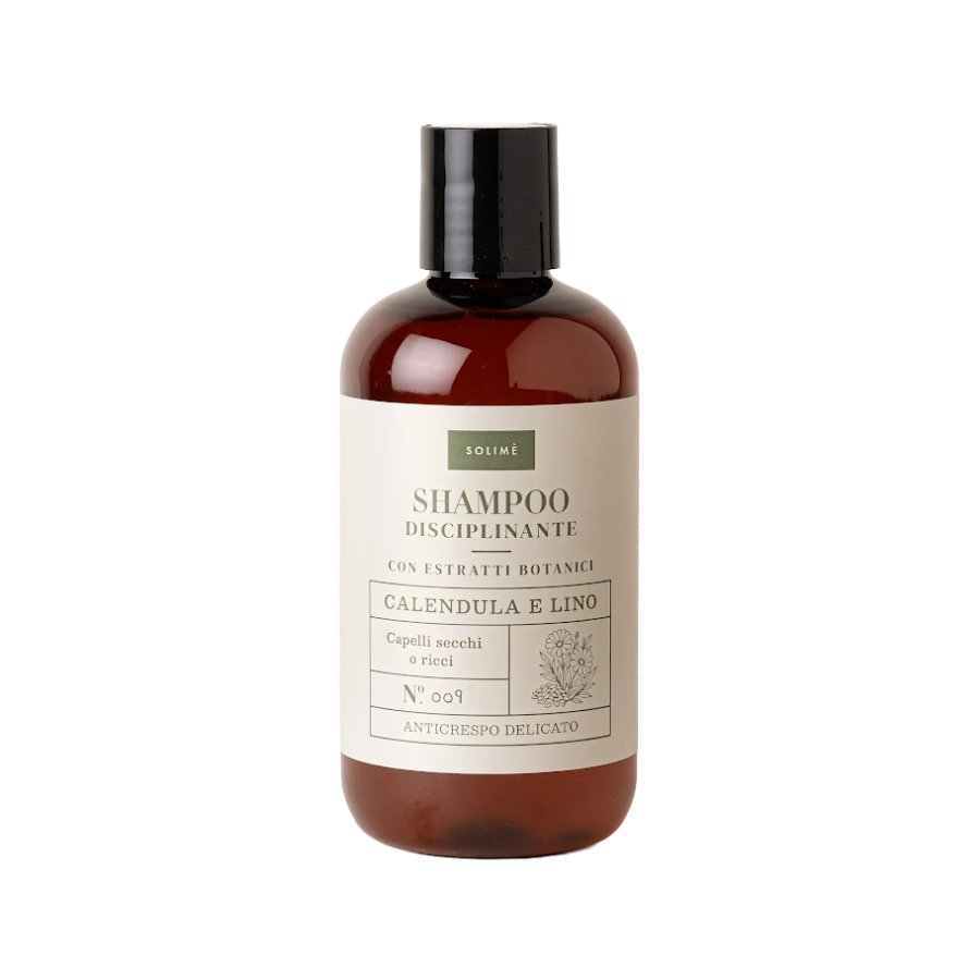 Shampoo Disciplinante Calendula e Lino Anticrespo Capelli Ricci Secchi, 250 ml