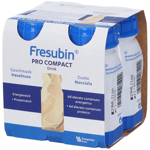 FRESUBIN PRO COMPACT DRINK nocciola, 4 FLACONI DA 125 ML