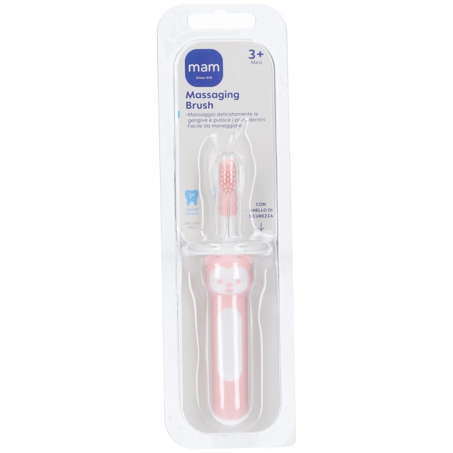 MAM Spazzolino Massaggio Gengive 3M+ Blush, 1 Pezzo