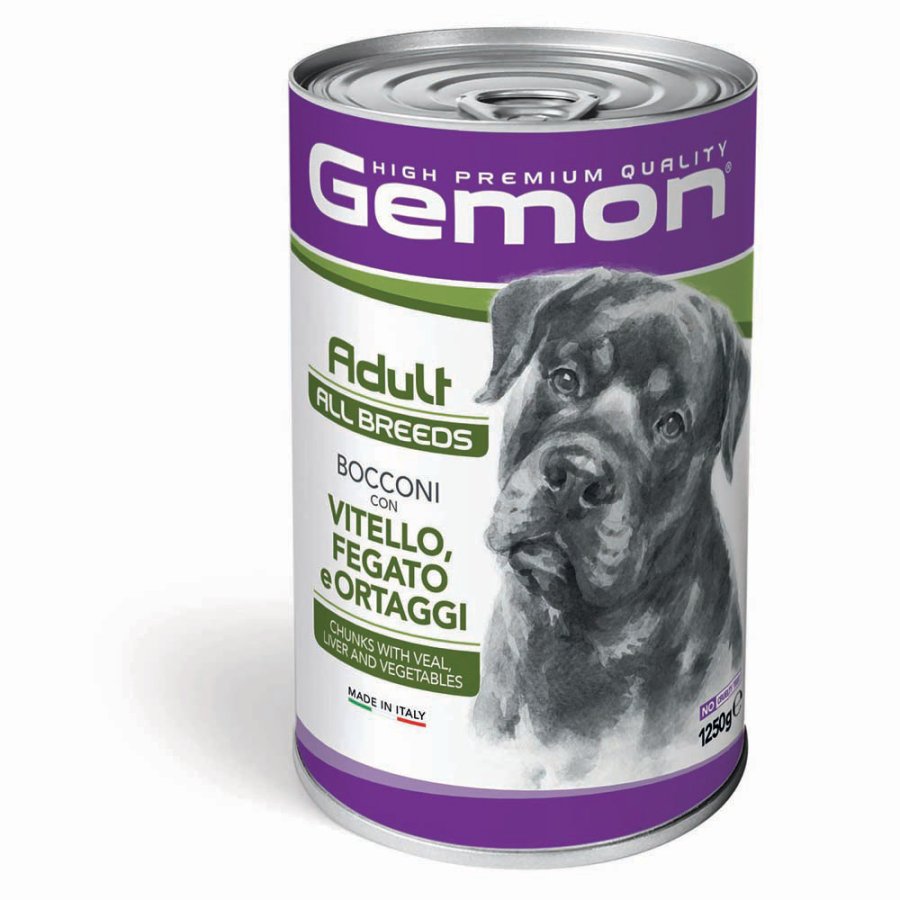Gemon All Breeds Adult Bocconi con Vitello, Fegato e Ortaggi, 1250 kg Gemon All Breeds Adult Bocconi con Vitello, Fegato e Ortaggi, 1250 kg