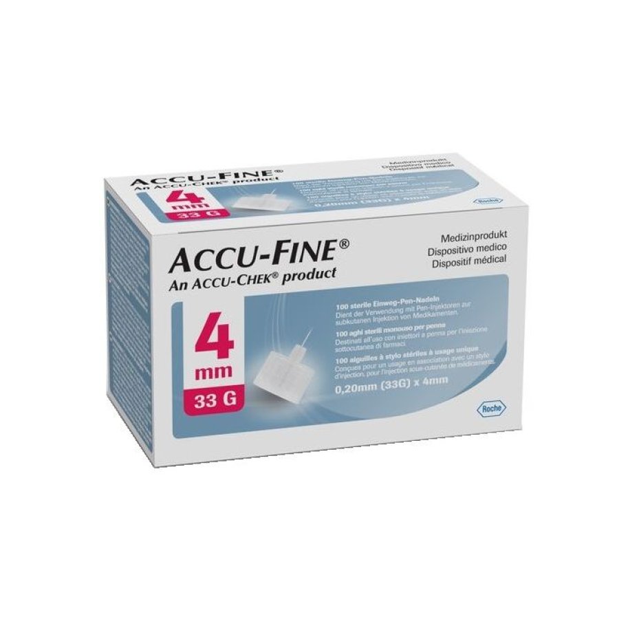 Accufine Ago Insulina 33g 4mm