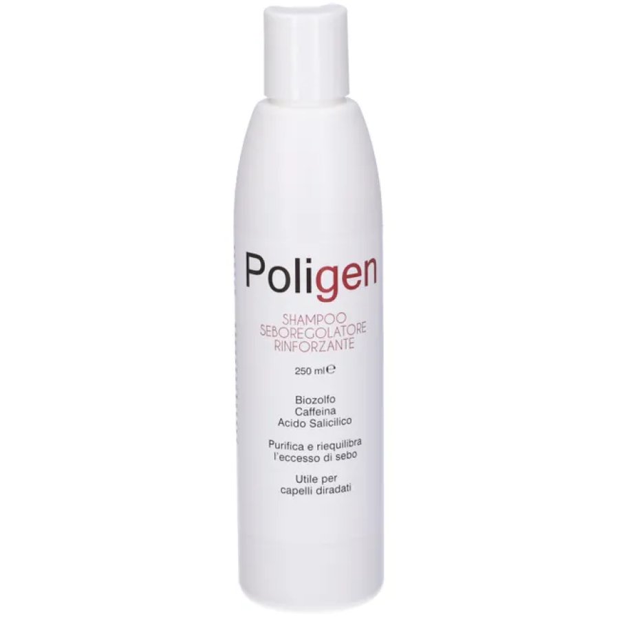 Poligen, Shampoo Seboregolatore Rinforzante, 250 ml