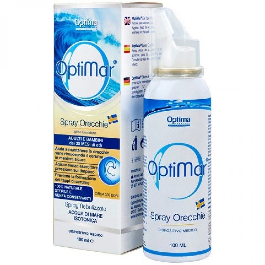 Optimar - Spray Orecchie 100 ml, Soluzione per l'Igiene e il Benessere delle Tue Orecchie