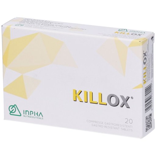 Killox 20 Compresse Gastroresistenti - Integratore con Curcuma, Resveratrolo, Zinco e N-Acetilcisteina
