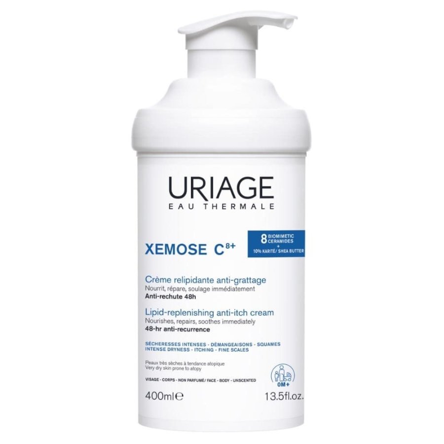 Uriage X&eacute;mose C8+ Crema Liporestitutiva Anti-Irritazioni, 400 ml