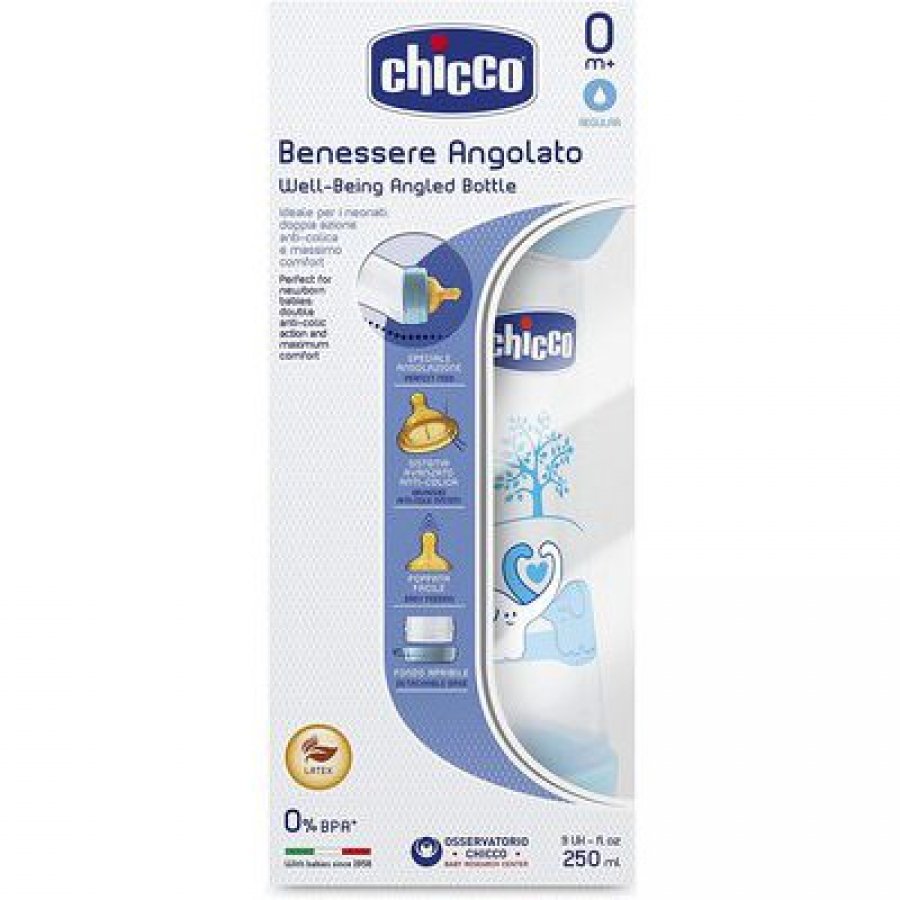 CHICCO Biberon WB Ang.Boy Pl.Sil.250ml