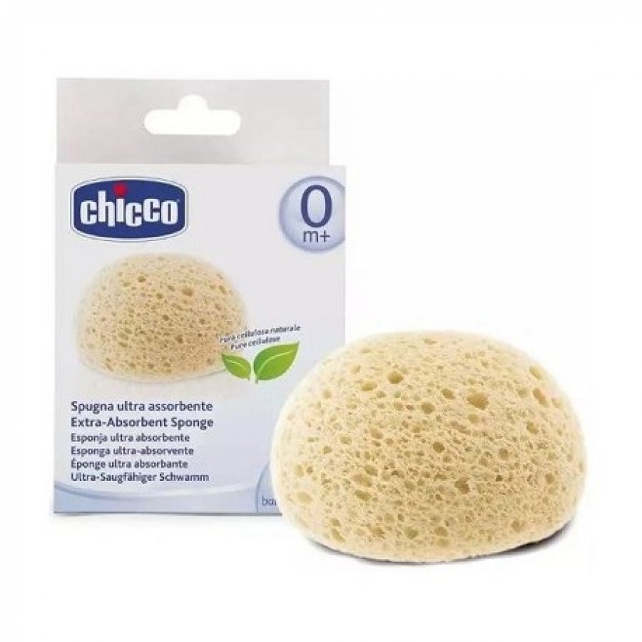 Chicco Spugna Ultra Assorbente 1 Pezzo - Morbida e Delicata per la Pelle del Bambino