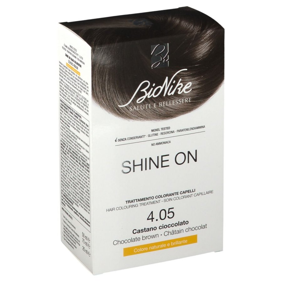 BioNike Shine On 4.05 Castano Cioccolato – Tinta Permanente per Capelli Senza Ammoniaca