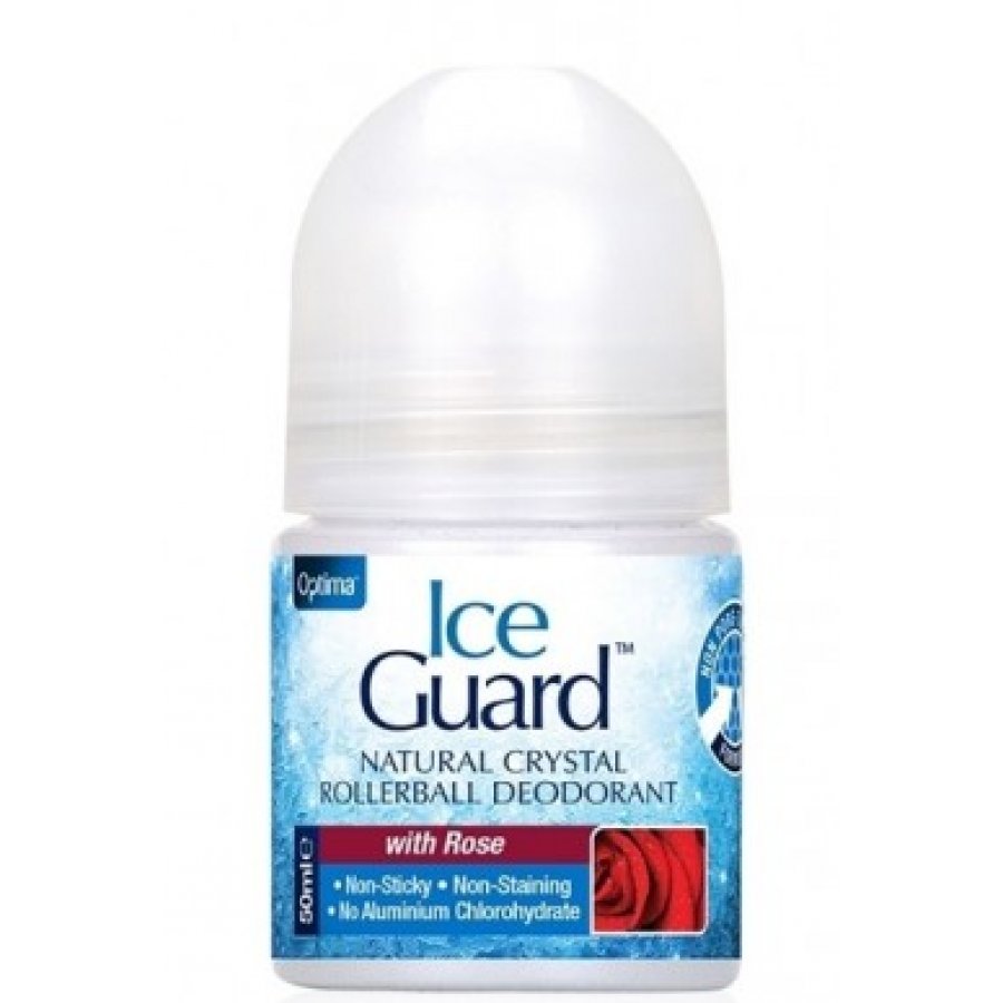 : Optima Naturals Ice Guard Deodorante Roll On Fragranza Rosa Bianca 50 ml - Deodorante Naturale per una Protezione Duratura