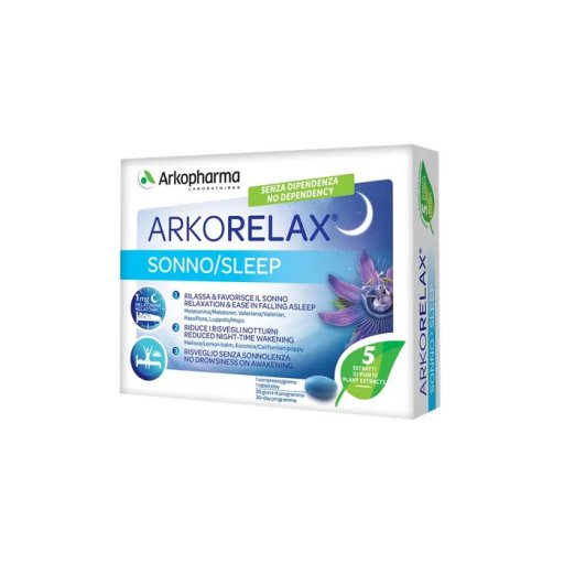 Arkopharma Arkorelax Sonno 30 Compresse - Integratore per un Sonno Ristoratore