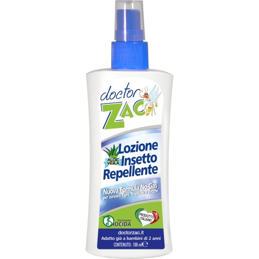Doctor Zac, Lozione Insetto Repellente No Gas, 100 ml