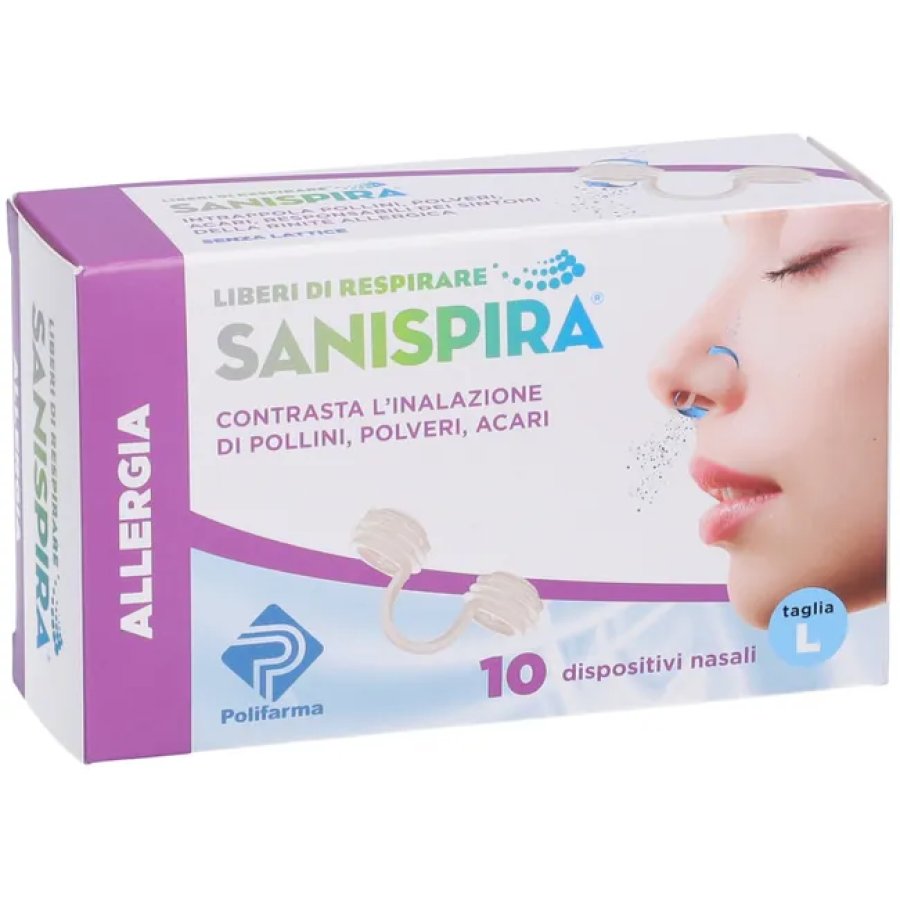 Sanispira Allergia Filtro Nasale Misura L, 10 Pezzi