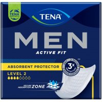 Tena Men Level 2, Assorbenti Uomo 10 Pezzi - Protezione Discreta e Sicura per Uomini Attivi