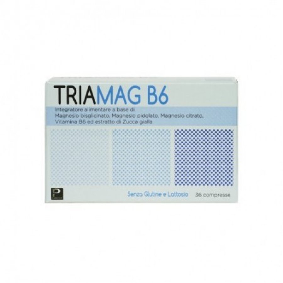 Piemme Pharmatech Triamag B6 - Integratore con Tre Sali di Magnesio - 36 Compresse