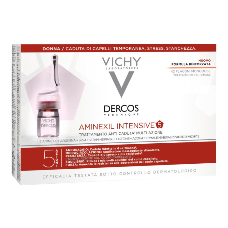 Vichy Dercos Aminexil trattamento anticaduta donna 42 fiale 42 x 6 ml Vichy Dercos Aminexil trattamento anticaduta donna 42 fiale 42 x 6 ml