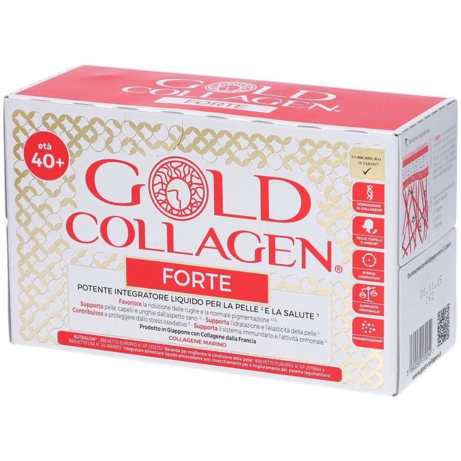 Minerva Research, Gold Collagen Forte, 10 Flaconcini