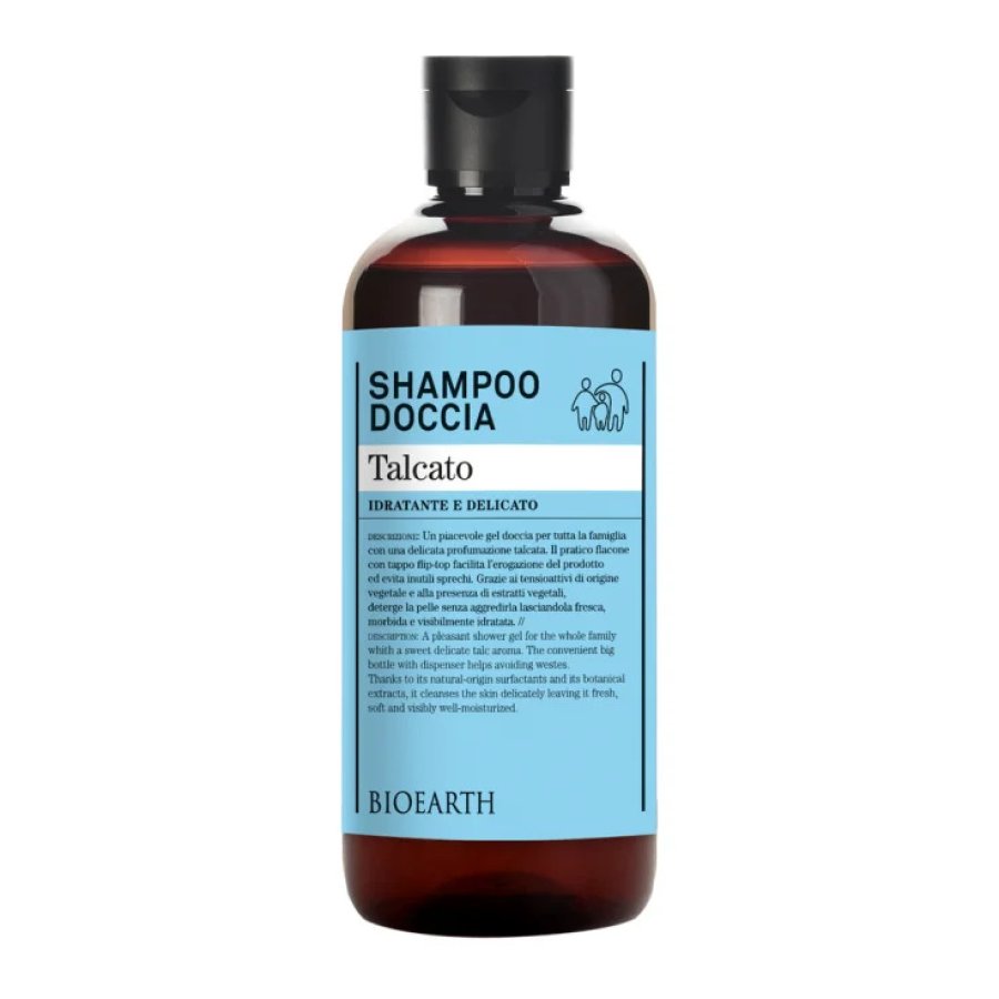 Bioearth Shampoo Doccia Talcato, 500 ml