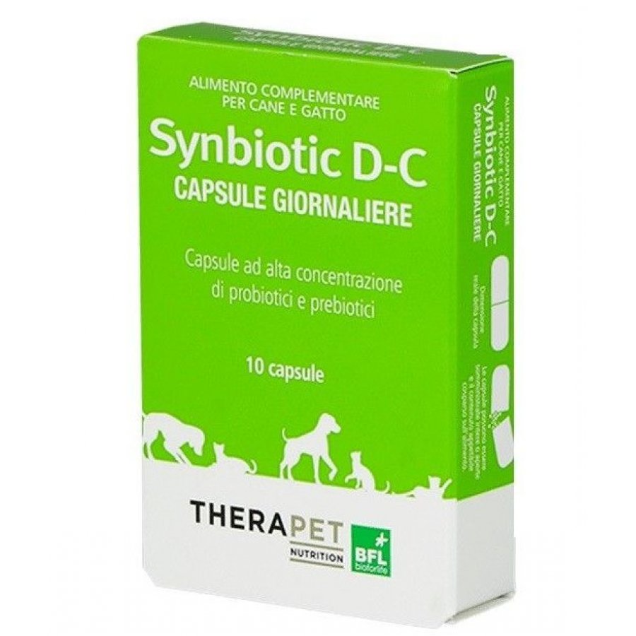 Synbiotic D-C Integratore per Disturbi Intestinali nel Cane e Gatto 10 Capsule - Supporto Digestivo Efficace