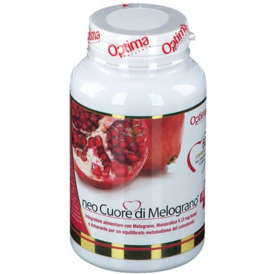 Optima - Neo Cuore di Melograno Plus - 60 Compresse 816 mg - Integratore per il Benessere Cardiovascolare