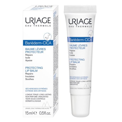 Uriage Bariéderm Cica-Lèvres, Balsamo Labbra Secche e Screpolate, 15 ml