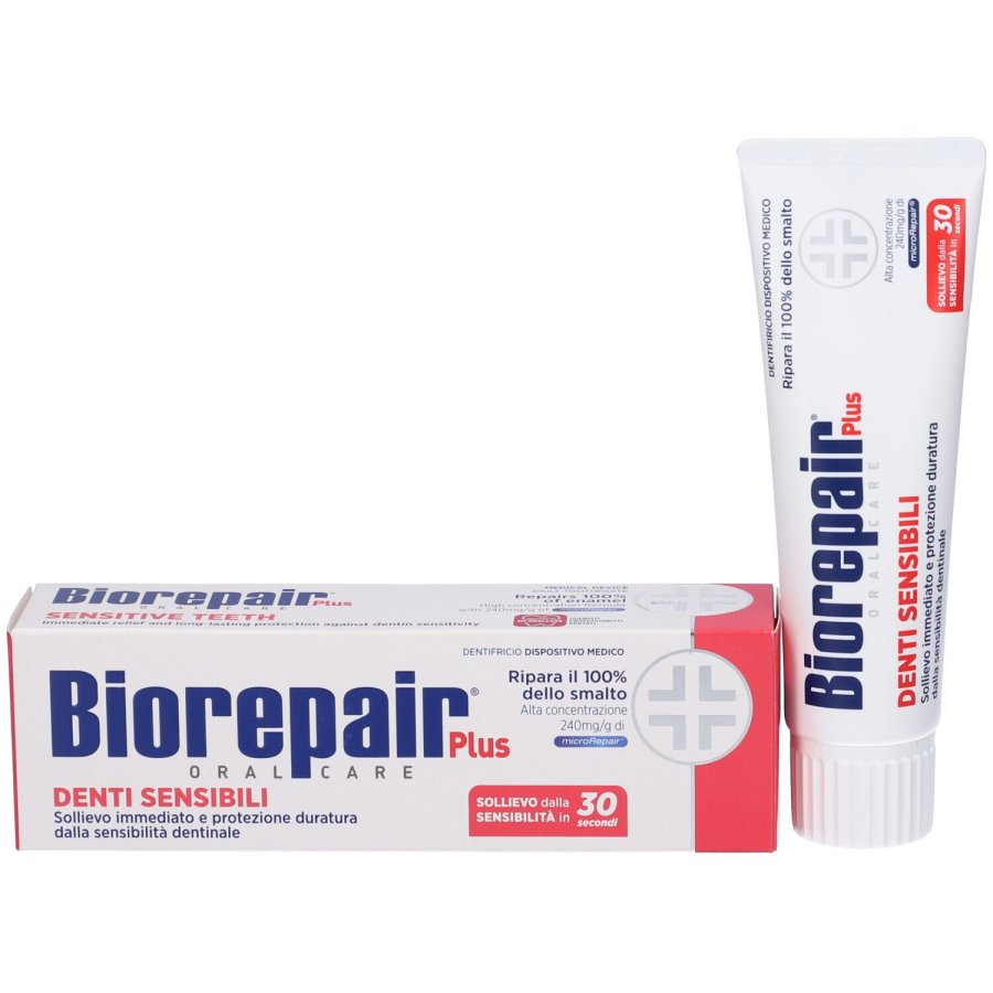 Biorepair Plus, Denti Sensibili Dentifricio, 75 ml