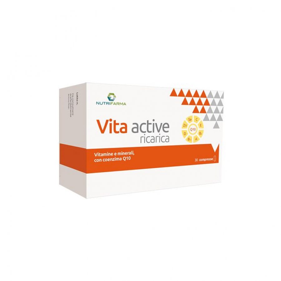 Vita Active Ricarica - 30 Compresse, Integratore Multivitaminico Energizzante