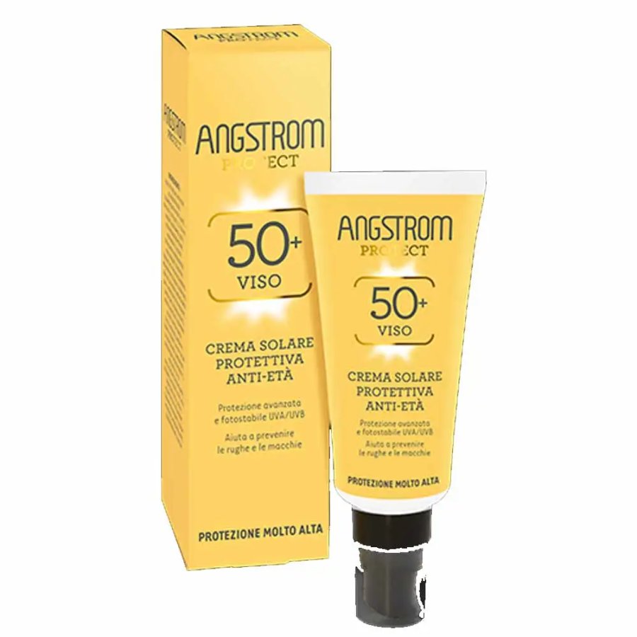 Angstrom Protect SPF50+ Crema Solare Protettiva Anti Et&agrave; Viso, 40 ml