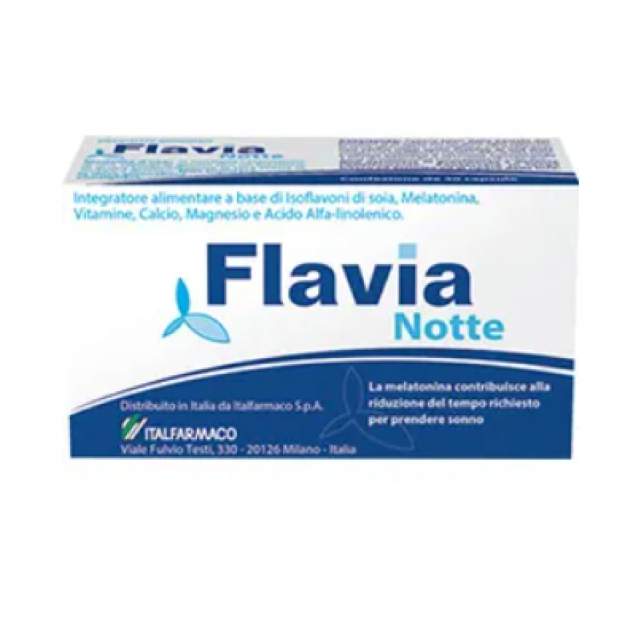 Flavia Notte 30 Capsule Molli - Integratore Alimentare per la Menopausa