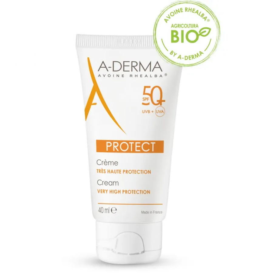 A-Derma Protect Crema SPF50+ 40ml - Crema Solare ad Ampio Spettro per una Protezione Ottimale